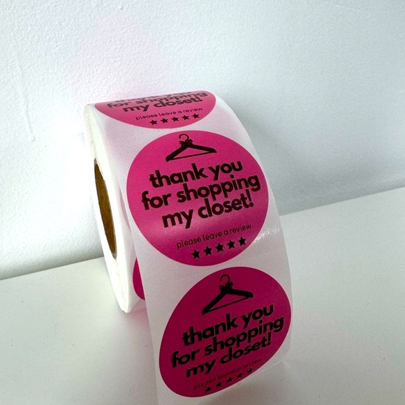 Thank you for shopping my closet , please leave a review sticker label new - Picture 6 of 11